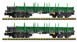 Fleischmann 826705 - N - 2-tlg. Flachwagen-Set, Remmns, RENFE, Ep. V